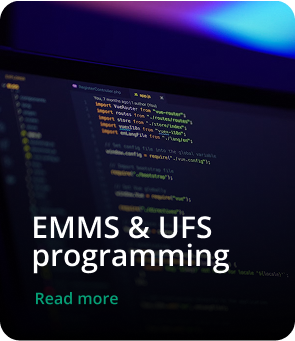 Students learning mobile app development in a classroom